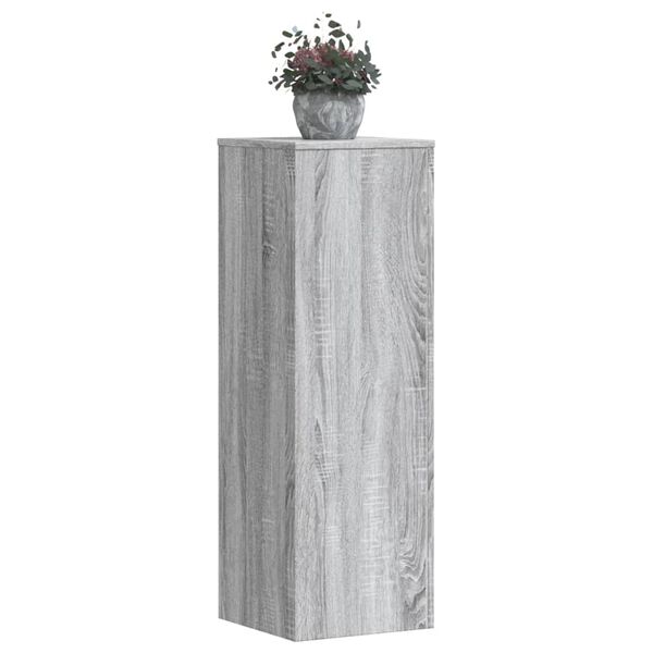 vidaXL Plant Stand Grey Sonoma 33x33x100 cm Engineered Wood