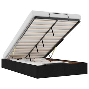 vidaXL Ottoman Bed Frame without Mattress Black Double Fabric