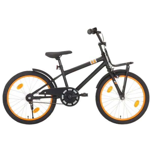 vidaXL Kids Bike with Front Carrier 20 inch Black and Orange