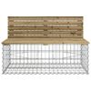 vidaXL Garden Bench Gabion Design 287x71x65.5 cm Impregnated Wood Pine