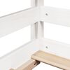 vidaXL Kids' Bed with Roof White 100x200 cm Solid Wood Pine