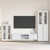 vidaXL TV Cabinet Set with Drawer with Shelf White Engineered Wood