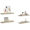 vidaXL Floating Wall Shelves 4 pcs Oak 80x23.5x3.8 cm MDF