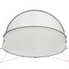 vidaXL Pool Dome Folding Manual Grey and Orange 336 x 322 x 160 cm