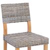 vidaXL Dining Chair 2 pcs Kubu Grey 46 x 55 x 84 cm Kubu Rattan
