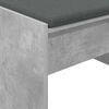 vidaXL Hall Bench with Cushion Concrete Grey 103 x 38 x 40 cm