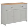 vidaXL Sideboard | Grey and natural wood | Engineered wood with melamine
