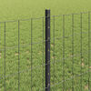 vidaXL Fence with Post Grey 0.8 x 10 m Steel and PVC