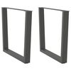 vidaXL Dining Table Legs V-Shape 2 pcs Anthracite 80x(72-73.3) cm Steel