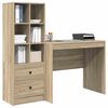 vidaXL Desk with Drawer 2 pcs Sonoma Oak