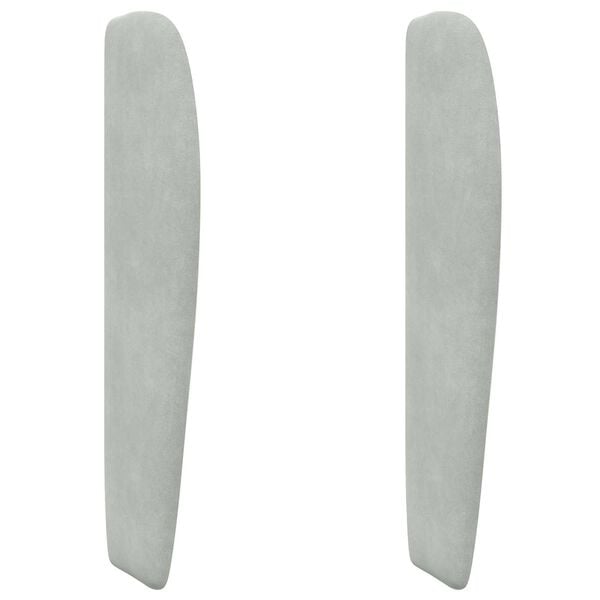 vidaXL Headboard Ear Light Grey 80 x 23 x 6 cm Velvet