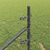 vidaXL Fence Post Grey 10 x 0.8 m (50 mm mesh) Steel and PVC