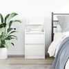 vidaXL Bedside Cabinet with 2 Drawers White 38x34x80 cm