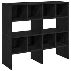 vidaXL Shoe Racks 2 pcs Stackable Black Oak 89.5x30x40 cm