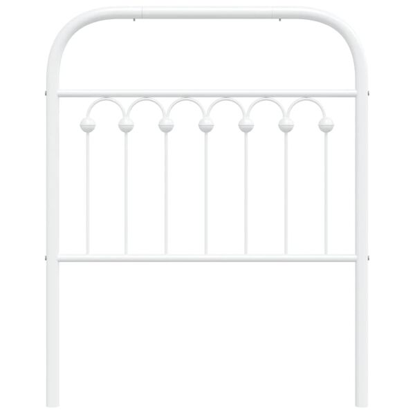 vidaXL Metal Replace Headboard White 80 cm