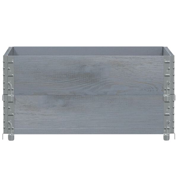 vidaXL Garden Planter Grey 80x60 cm Solid Wood Pine