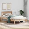 vidaXL Bed Frame with Headboard Brown 100 x 200 cm Solid Pine Wood