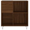 vidaXL Record Cabinet Brown Oak 84.5x38x89 cm Engineered Wood