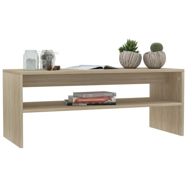 vidaXL Coffee Table Sonoma Oak 100x40x40 cm Engineered Wood