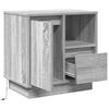 vidaXL Bedside Cabinet Grey 50 x 34.5 x 50 cm Engineered wood