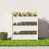 vidaXL Planter White 112x25x104.5 cm Solid Wood Pine