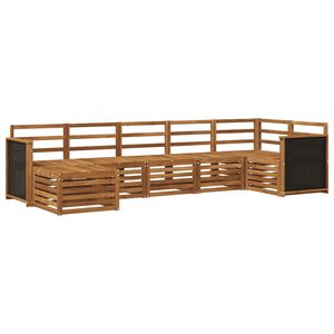 vidaXL Outdoor Sofa Set 6 pcs Natural Solid Acacia Wood