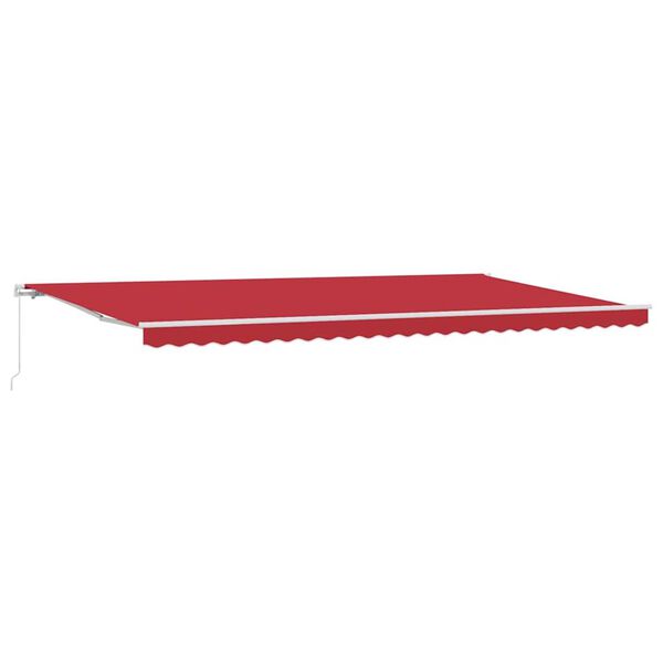 vidaXL Retractable Awning Red 600 x 350 cm Polyester and Aluminium