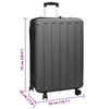 vidaXL Suitcase Folding Dark grey 50 x 30 x 76 cm ABS Plastic