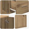 vidaXL Corner Cabinet Artisian Oak 200x40x45 cm Engineered Wood