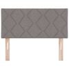 vidaXL Headboard with LED Strip Lights Light Grey 90 cm Fabric