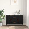 vidaXL Sideboard Black Oak 100 x 36 x 60 cm Engineered Wood