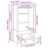 vidaXL Wardrobe Honey Brown 84 x 50 x 170 cm Solid Pine Wood