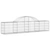 vidaXL Arched Gabion Baskets 8 pcs 200x30x40/60 cm Galvanised Iron