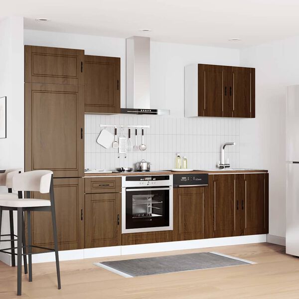 vidaXL 7 Piece Kitchen Cabinet Set Porto Brown Oak Engineered Wood