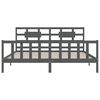 vidaXL Bed Frame without Mattress Grey 200x200 cm Solid Wood Pine