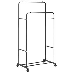 vidaXL Clothes Rack Black 80 x 53 x 156 cm
