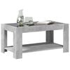 vidaXL Coffee Table with LED Concrete Grey 93x53x45 cm Engineered Wood