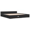 vidaXL Bed Frame with Drawers without Mattress Black 200x200 cm