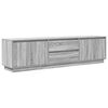 vidaXL TV Cabinet with LED Lights Grey Sonoma 193.5x41x50 cm