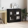 vidaXL Book Cabinet Black Oak 82.5 x 30.5 x 80 cm Engineered Wood