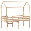 vidaXL High Sleeper Bed without Mattress 90x190 cm Single Solid Wood Pine
