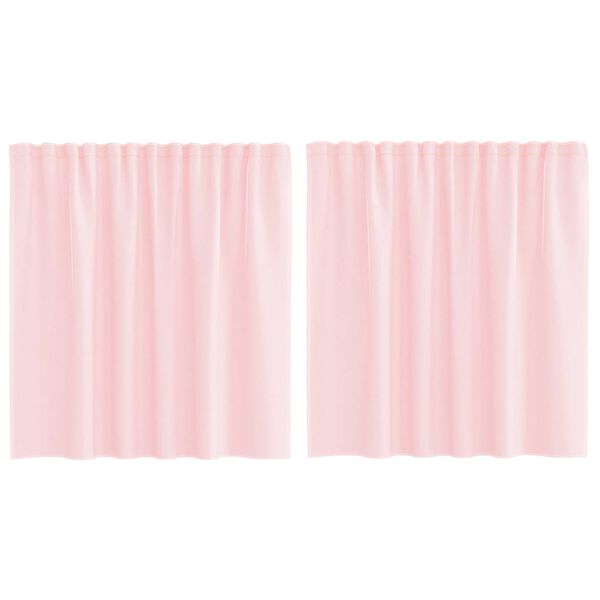 vidaXL Voile Curtains with Loops 2 pcs Light Pink 140x140 cm