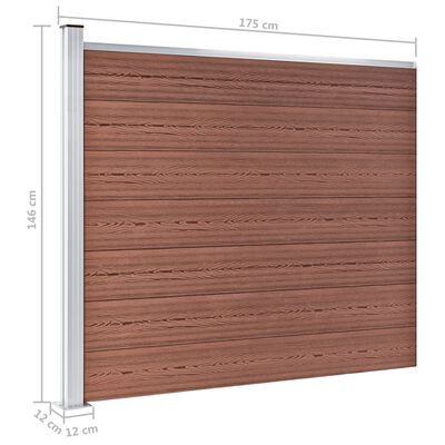 vidaXL Fence Panel WPC 175x146 cm Brown