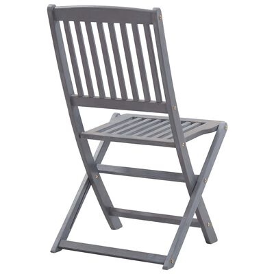 vidaXL Folding Outdoor Chairs 2 pcs Solid Acacia Wood