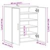 vidaXL Shoe Cabinet Old Wood 60x35x70 cm Engineered Wood