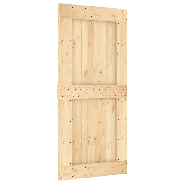 vidaXL Door NARVIK Natural 95 x 210 cm Solid Pine Wood