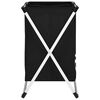 vidaXL 3-Section Laundry Sorter Black