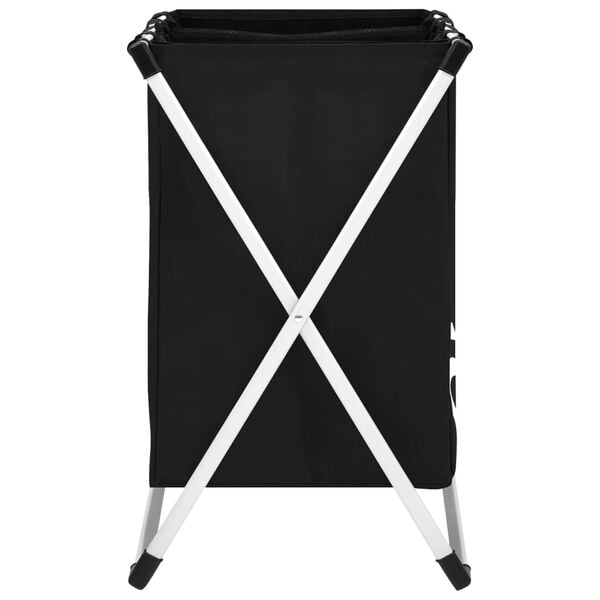 vidaXL 3-Section Laundry Sorter Black