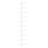 vidaXL Wall-mounted Wine Rack for 10 Bottles White Metal