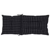 vidaXL Garden Highback Chair Cushions 4 pcs Black Check Pattern 120x50x7 cm Fabric